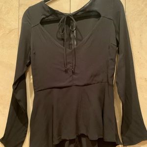 NWOT Nasty Gal Honey Punch Large Peplum Blouse